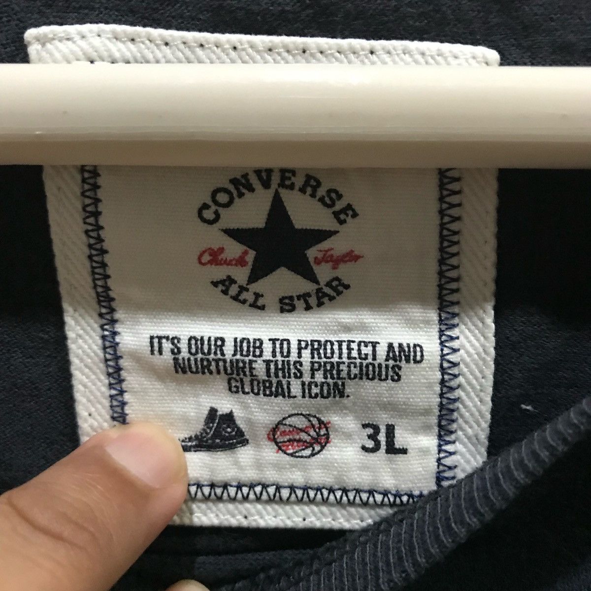 Converse × Japanese Brand × Vintage CONVERSE Short Sleeve TShirts embroidered logo 3L Fits XL Size US XL / EU 56 / 4 - 3 Thumbnail