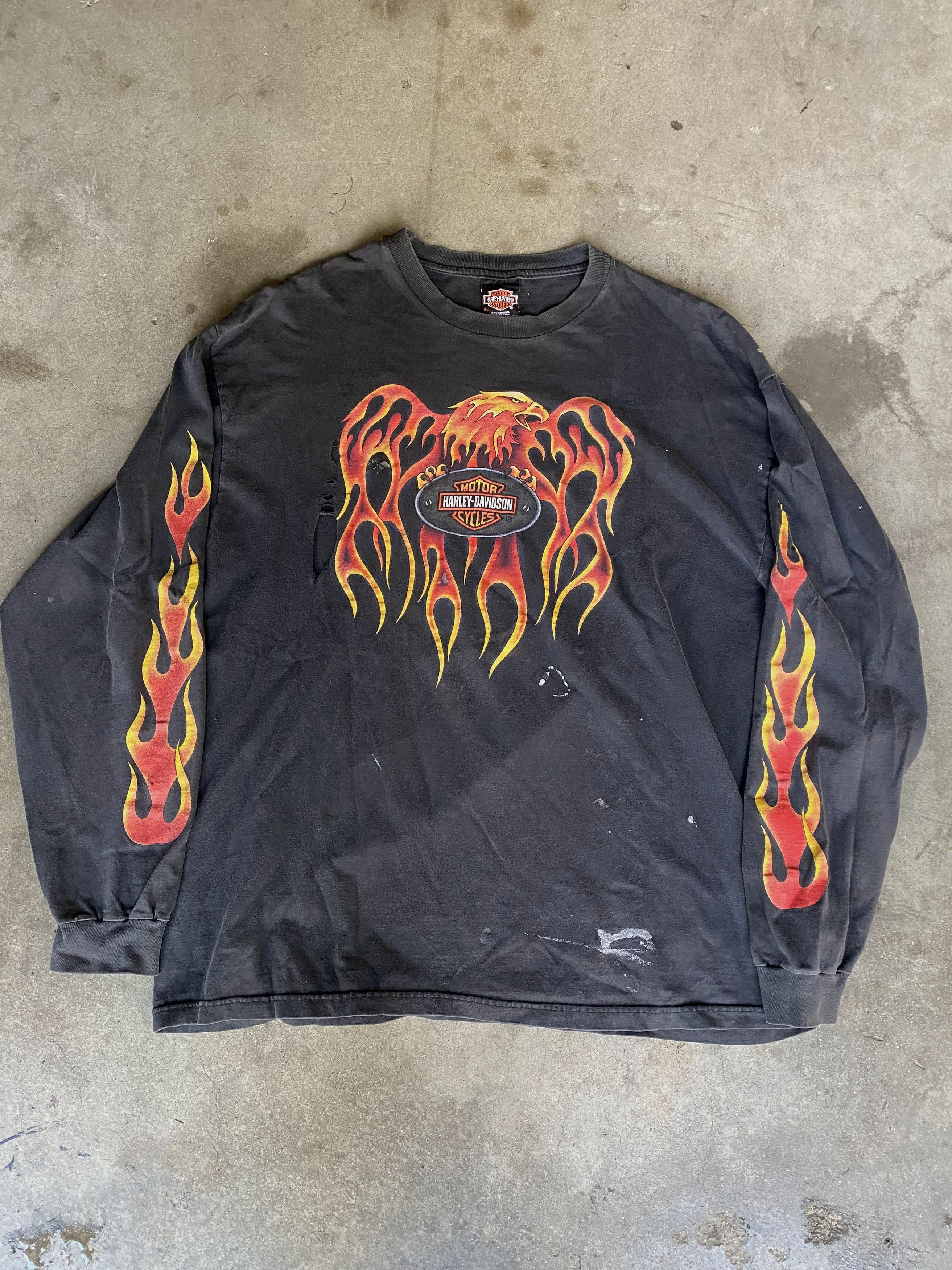 Harley Davidson × Vintage Vintage 2000 Harley Davidson Flame Eagle 