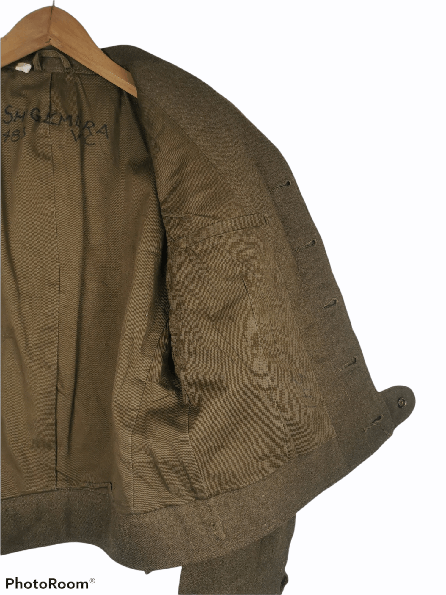 Vintage Vintage 40's WWII Cropped Army Wool Field Jacket Size US S / EU 44-46 / 1 - 9 Thumbnail