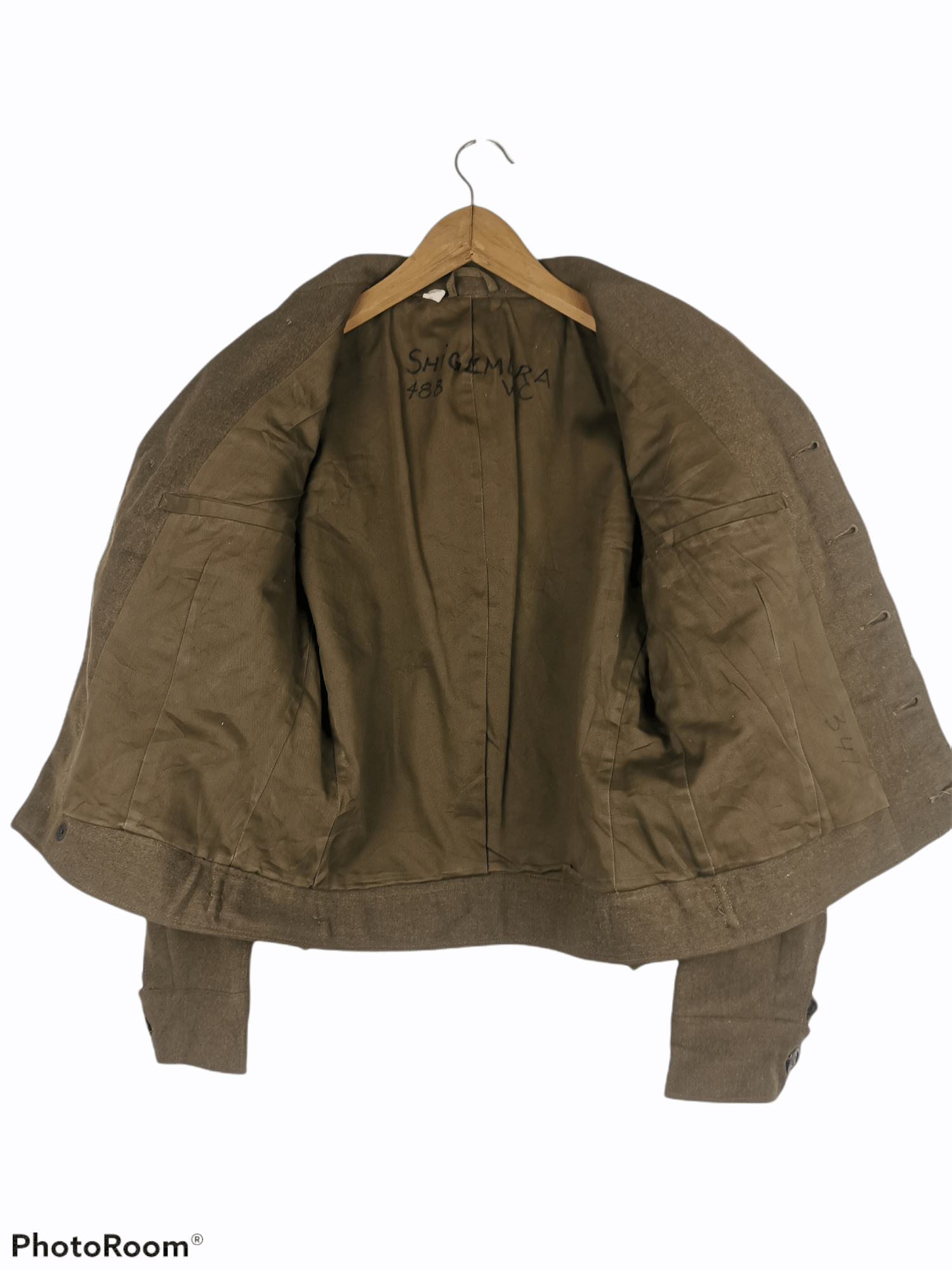 Vintage Vintage 40's WWII Cropped Army Wool Field Jacket Size US S / EU 44-46 / 1 - 7 Thumbnail