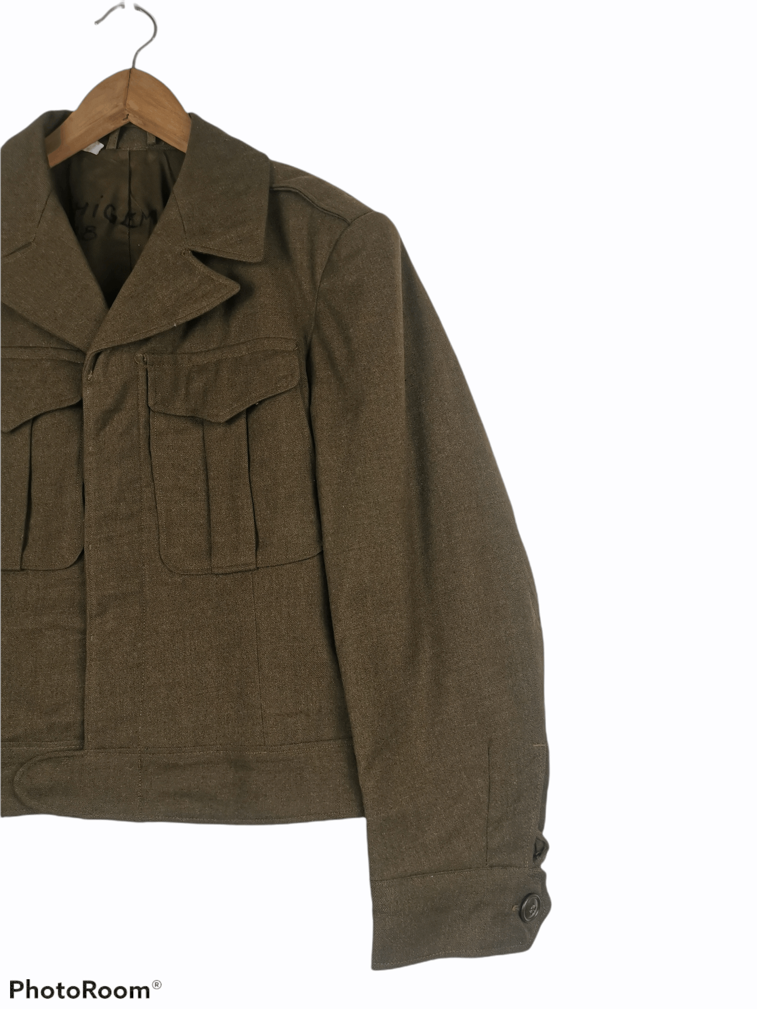 Vintage Vintage 40's WWII Cropped Army Wool Field Jacket Size US S / EU 44-46 / 1 - 3 Thumbnail