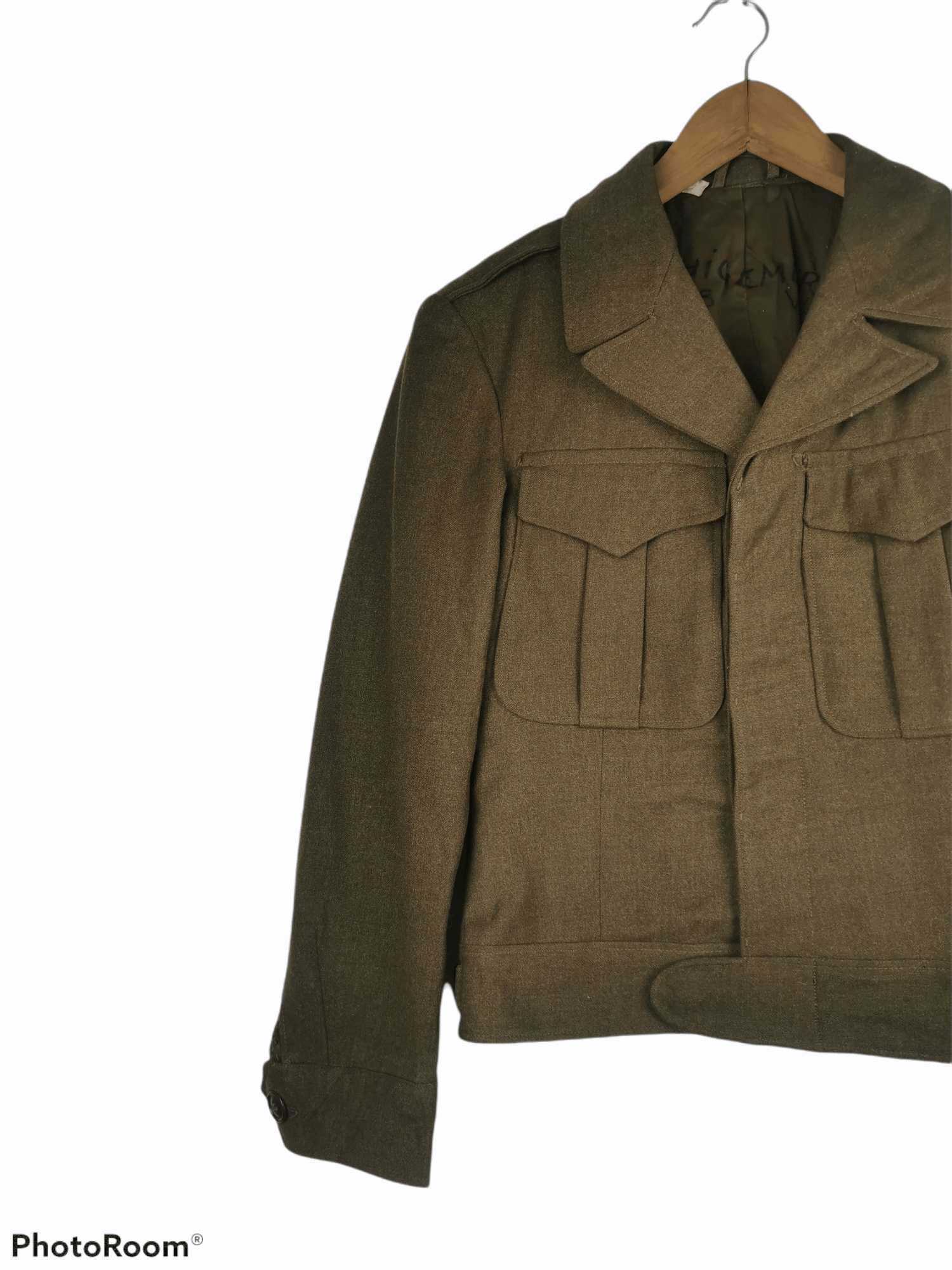 Vintage Vintage 40's WWII Cropped Army Wool Field Jacket Size US S / EU 44-46 / 1 - 2 Thumbnail