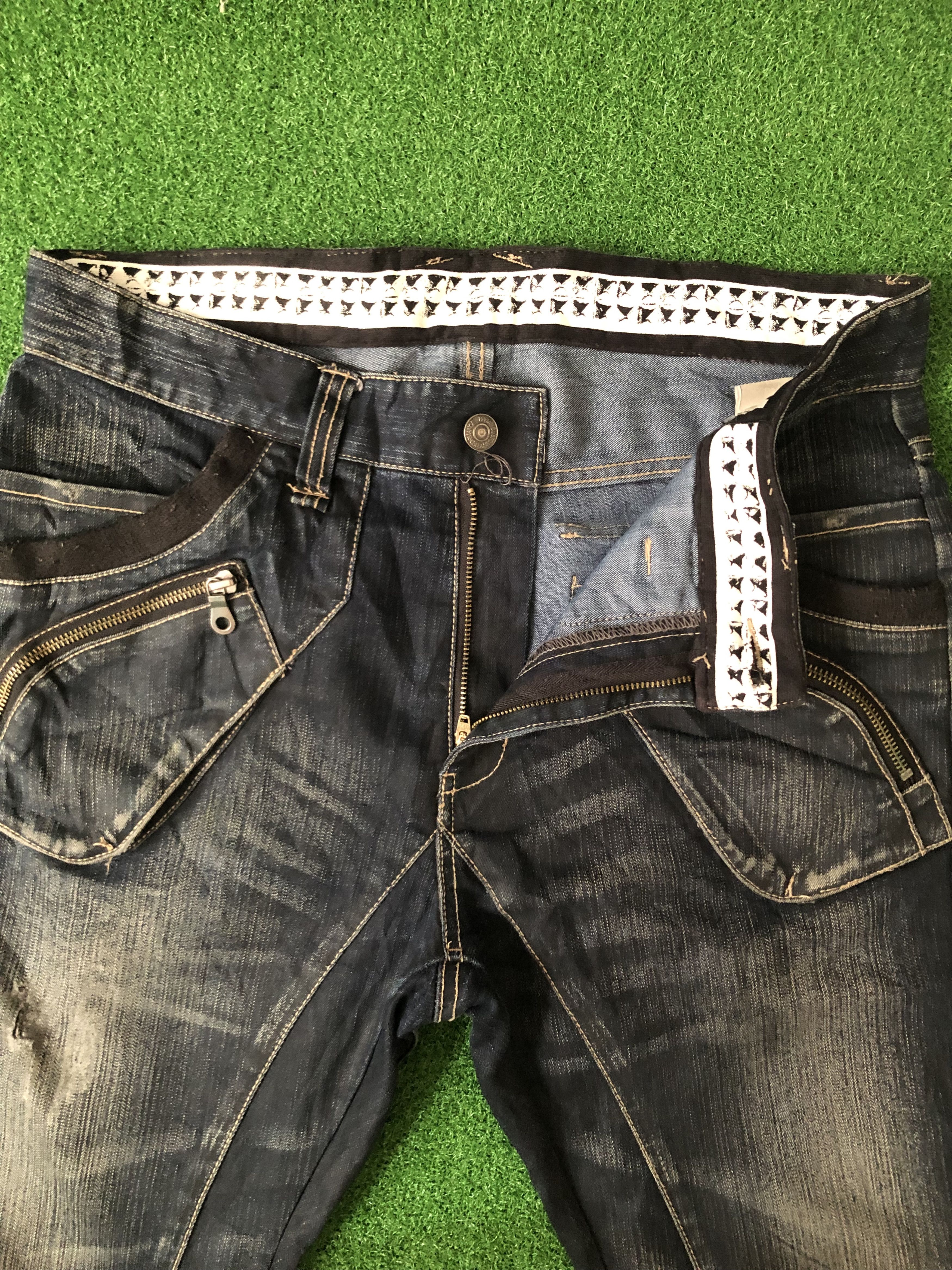 PPFM Ppfm J Curve Zipper Pocket Denim Pants Size US 33 - 4 Thumbnail