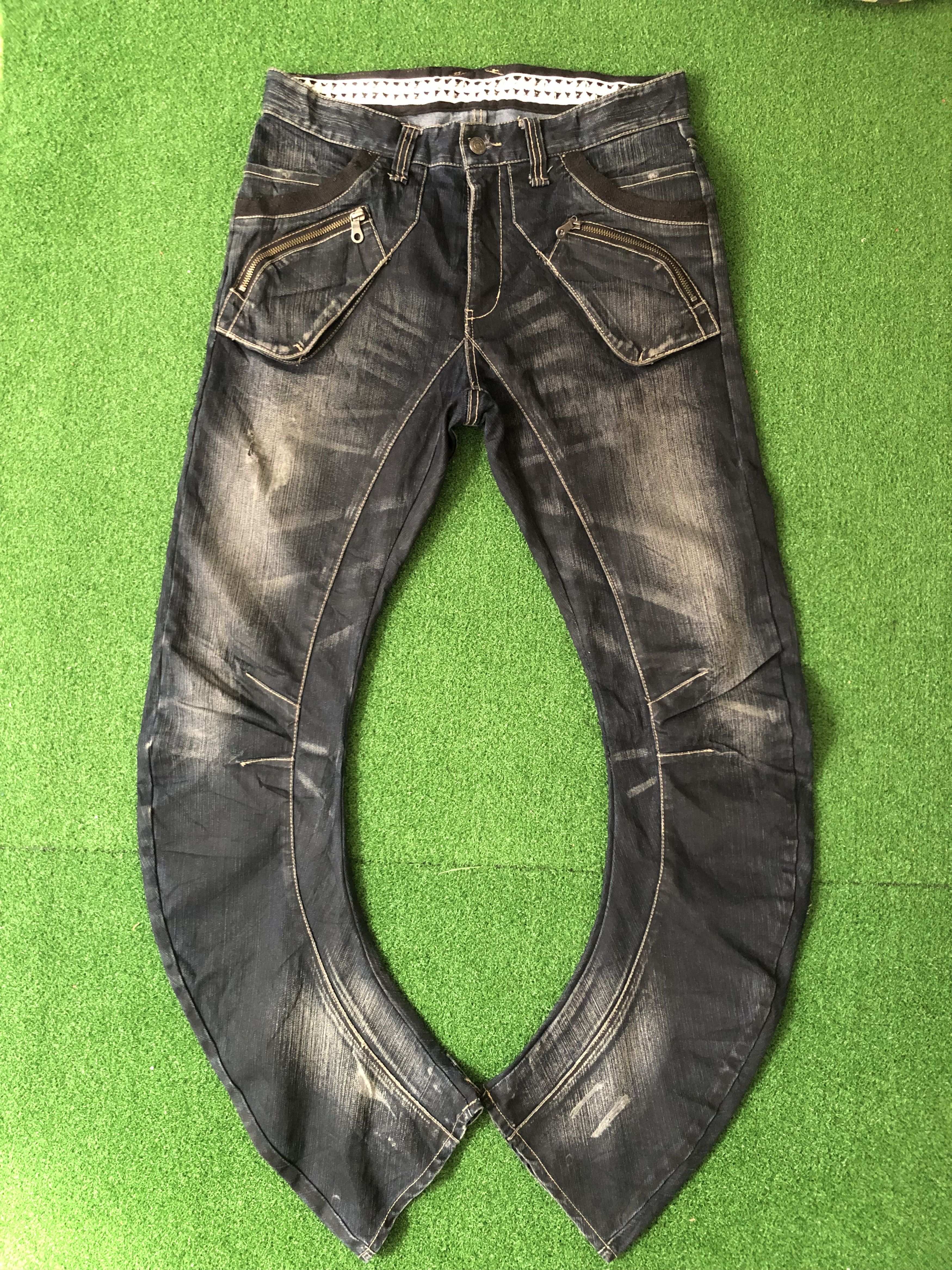 PPFM Ppfm J Curve Zipper Pocket Denim Pants Size US 33 - 1 Thumbnail
