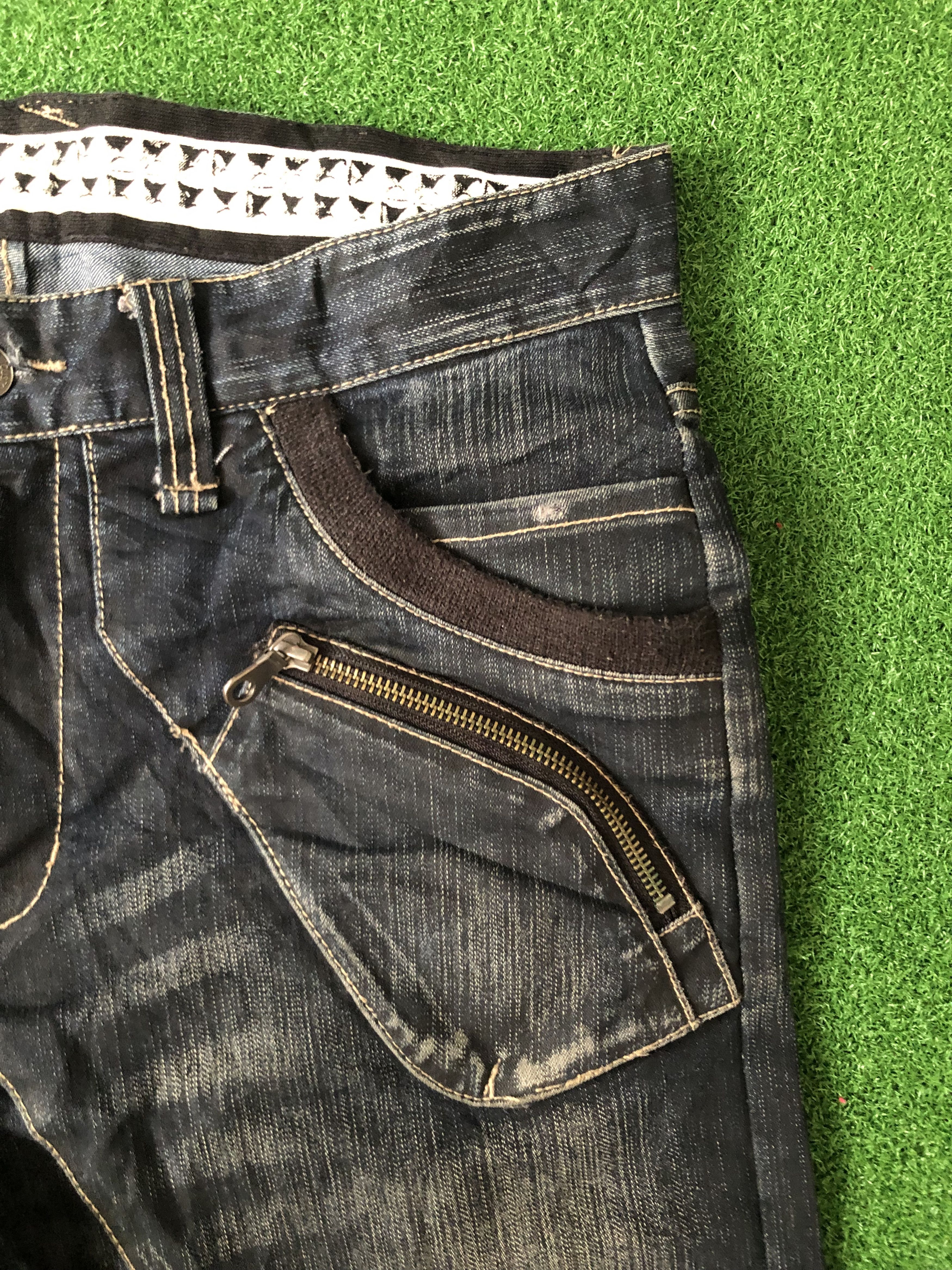 PPFM Ppfm J Curve Zipper Pocket Denim Pants Size US 33 - 7 Thumbnail