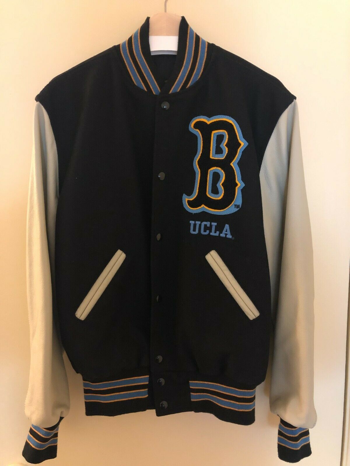 Holloway Holloway Authentic Men UCLA Varsity Letterman Bomber Jacket ...