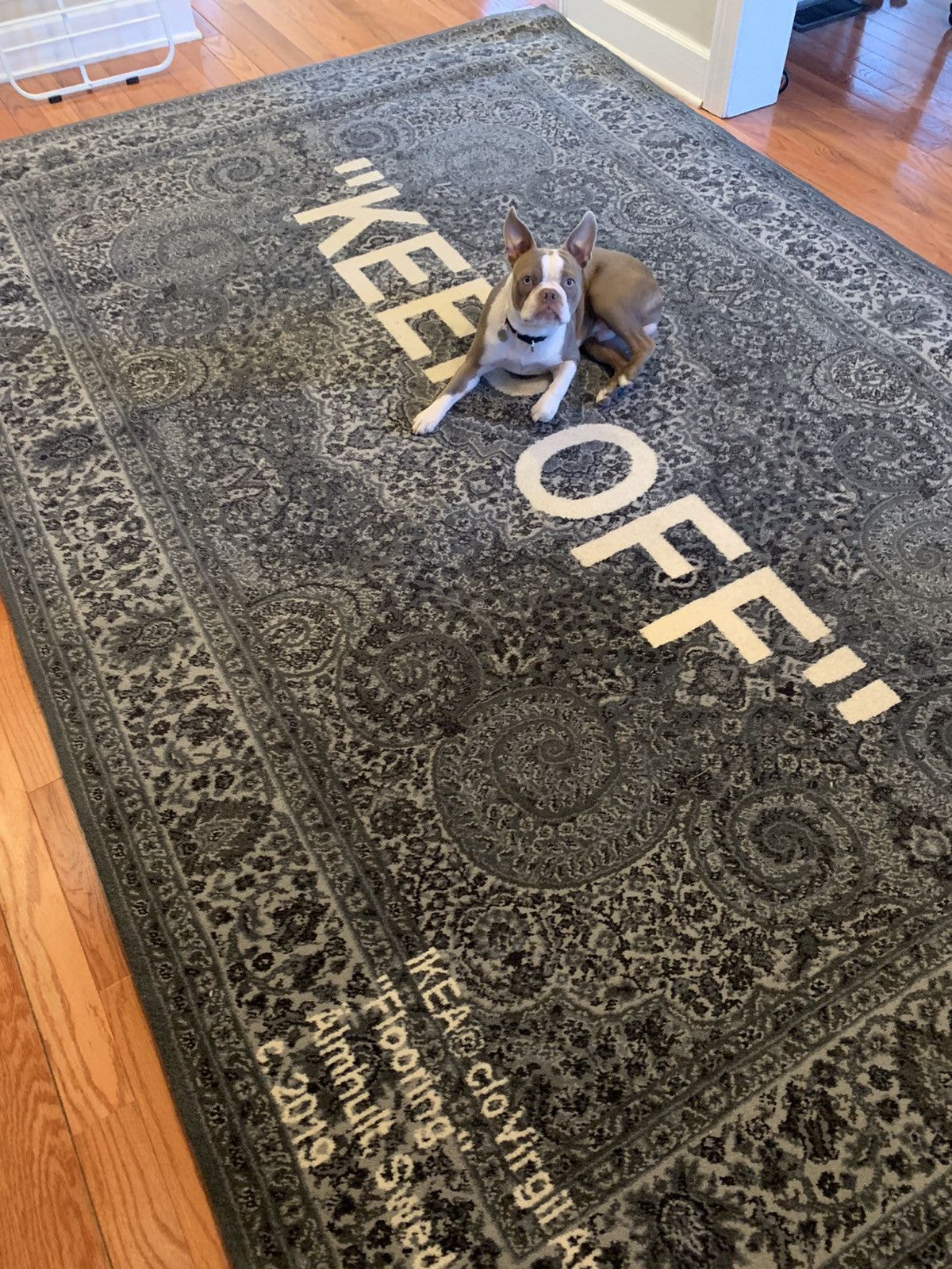 Virgil Abloh x IKEA KEEP OFF Rug 200x300 CM Grey/White