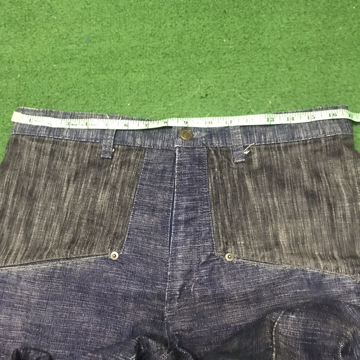 Japanese Brand RCKSDSGN Two Tone Denim Loose Jeans Size US 34 / EU 50 - 17 Thumbnail