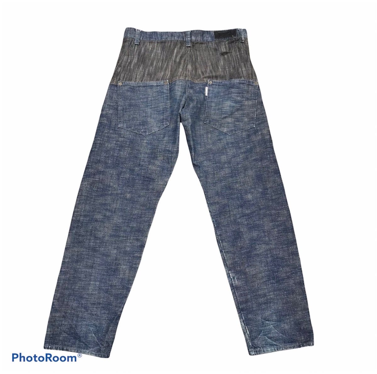 Japanese Brand RCKSDSGN Two Tone Denim Loose Jeans Size US 34 / EU 50 - 2 Thumbnail