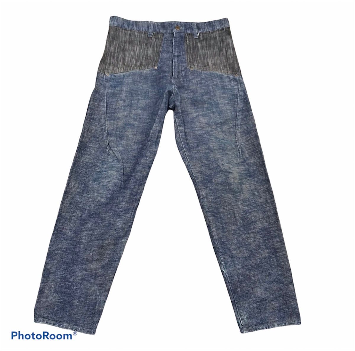Japanese Brand RCKSDSGN Two Tone Denim Loose Jeans Size US 34 / EU 50 - 1 Thumbnail