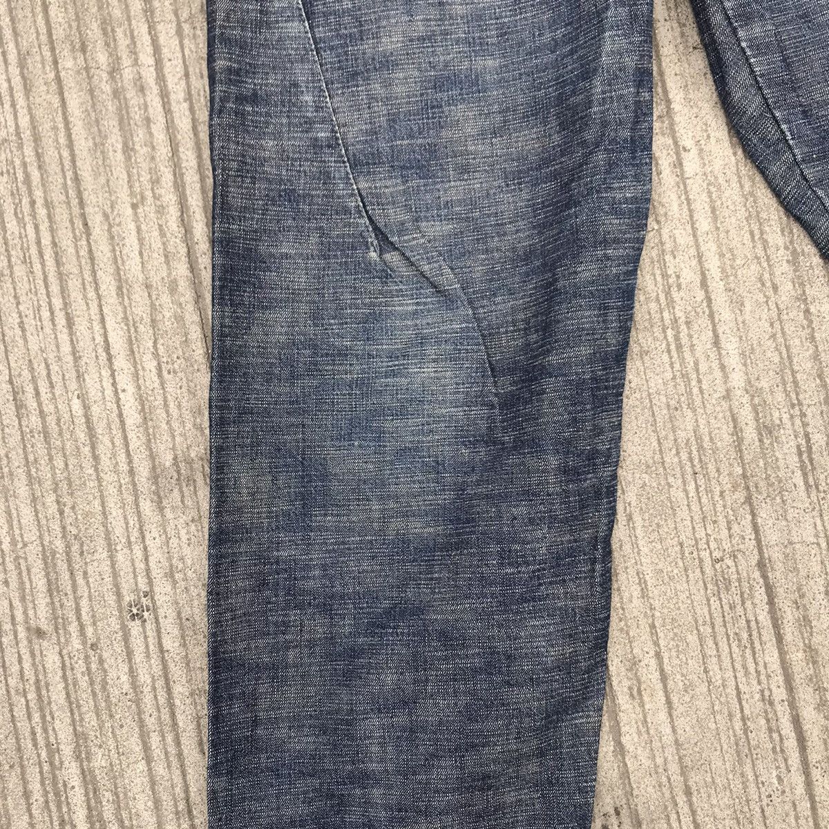 Japanese Brand RCKSDSGN Two Tone Denim Loose Jeans Size US 34 / EU 50 - 6 Thumbnail