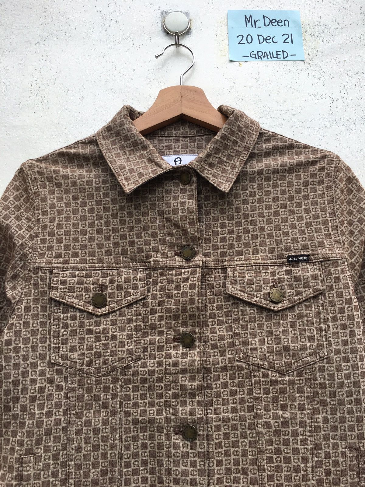 Aigner Vintage Aigner Monogram Buttons Jacket Size US S / EU 44-46 / 1 - 5 Thumbnail