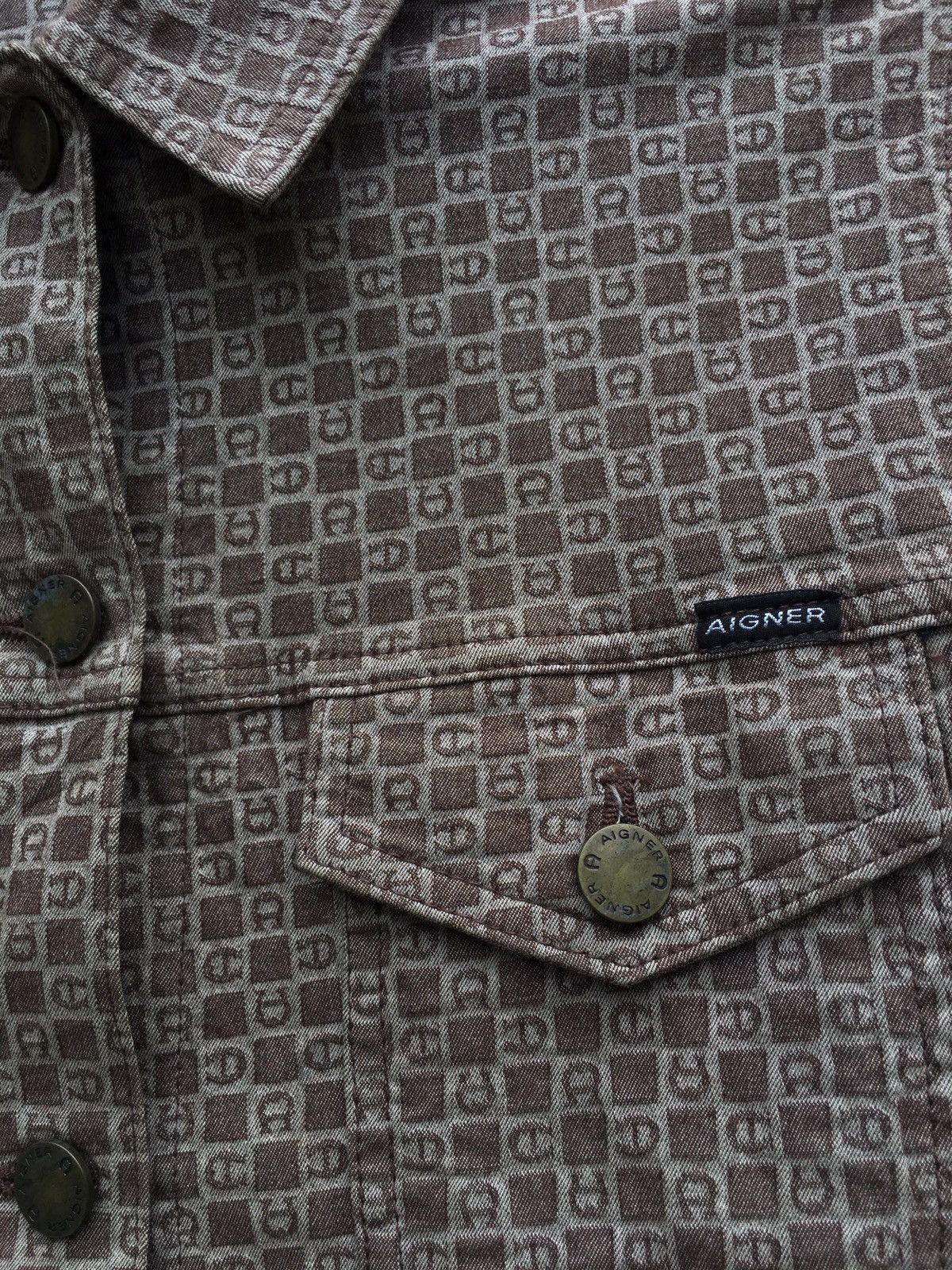 Aigner Vintage Aigner Monogram Buttons Jacket Size US S / EU 44-46 / 1 - 7 Thumbnail