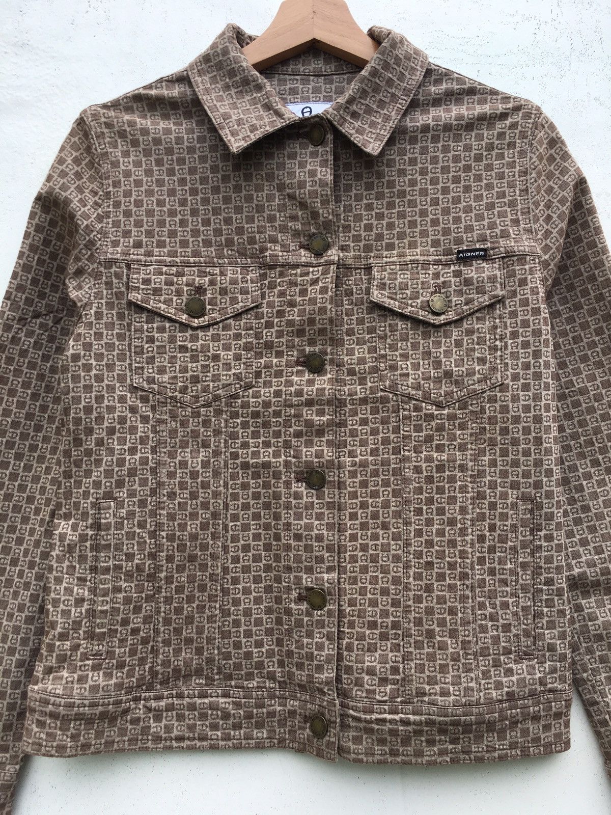 Aigner Vintage Aigner Monogram Buttons Jacket Size US S / EU 44-46 / 1 - 4 Thumbnail