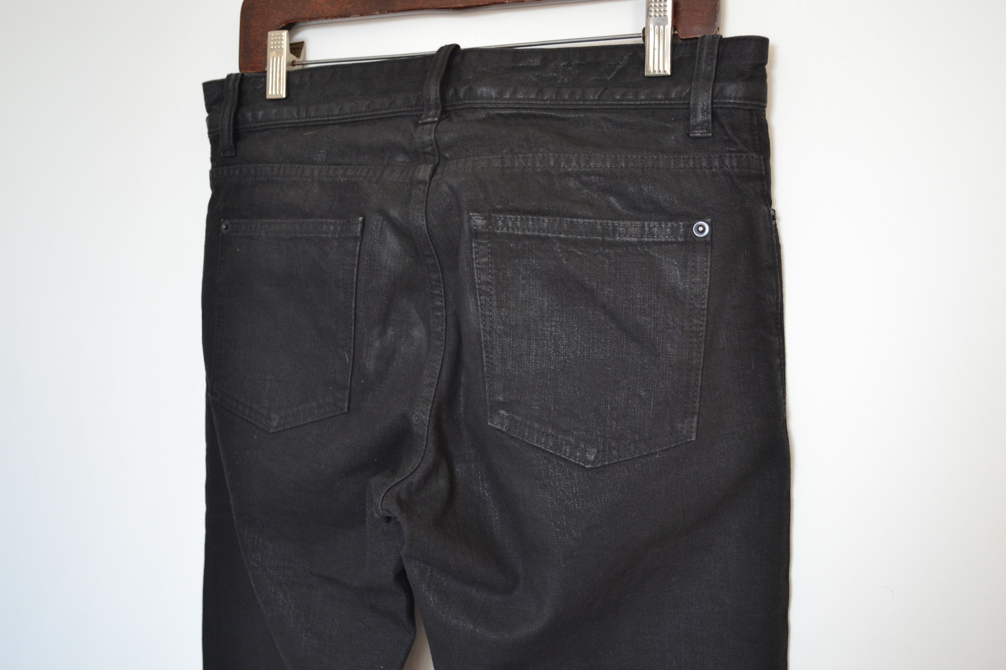 Balenciaga Waxed Denim Jeans Size US 31 - 4 Thumbnail