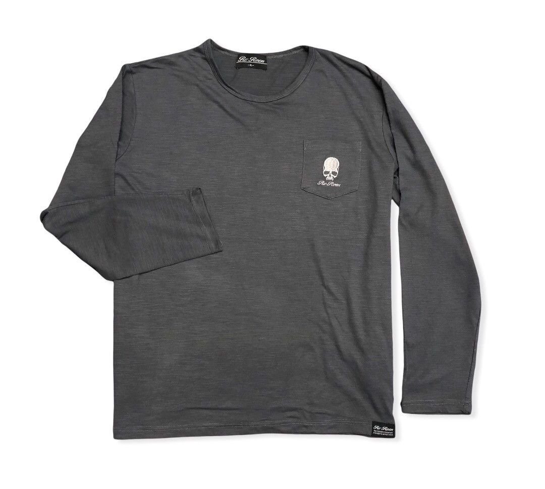 Roen long sleeve shirt 髑髏 bedrock Roen long sleeve shirt 髑髏 bedrock - メルカリ