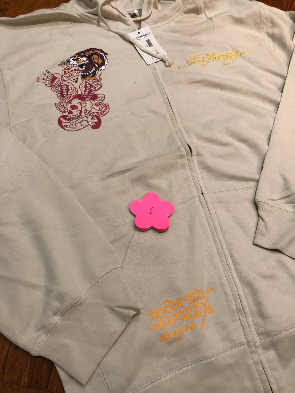 Christian Audigier × Ed Hardy × Vintage Ed hardy by Christian Audigier white hoodie Size US XXL / EU 58 / 5 - 5 Thumbnail