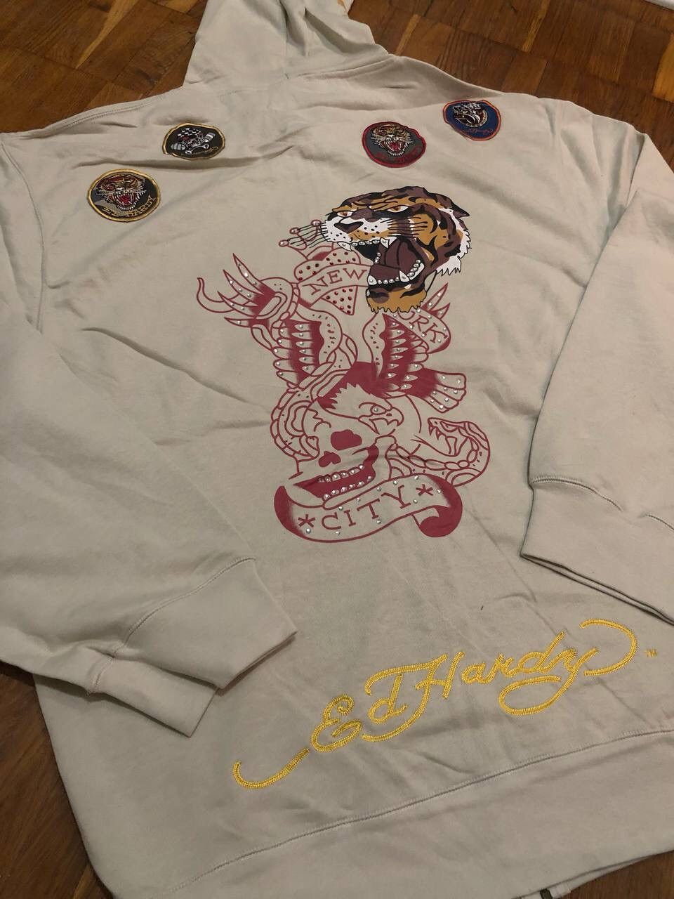 Christian Audigier × Ed Hardy × Vintage Ed hardy by Christian Audigier zip hoodie white Size US XXL / EU 58 / 5 - 7 Thumbnail