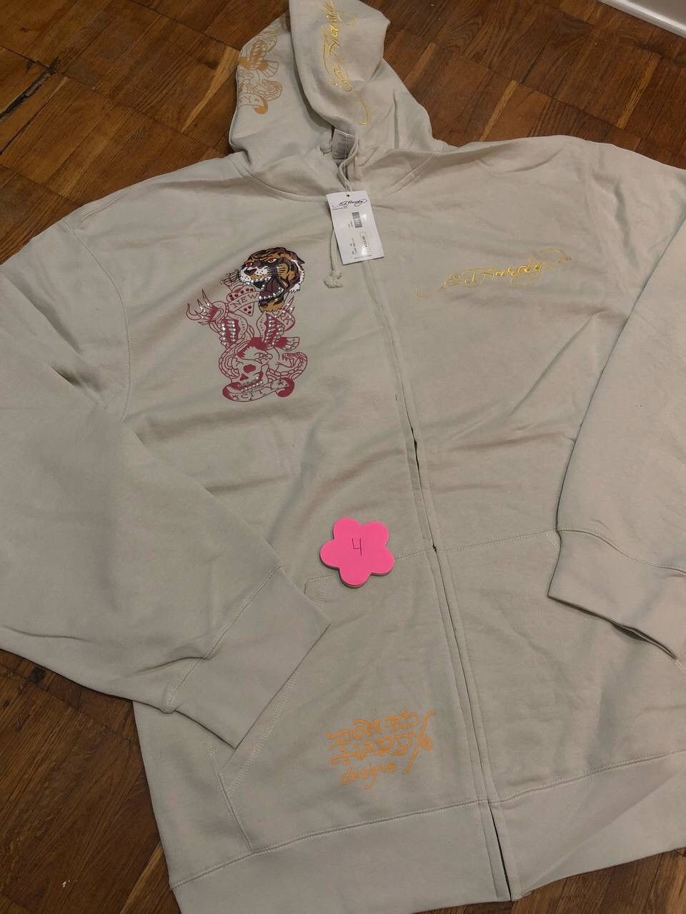 Christian Audigier × Ed Hardy × Vintage Ed hardy by Christian Audigier zip hoodie white Size US XXL / EU 58 / 5 - 3 Thumbnail