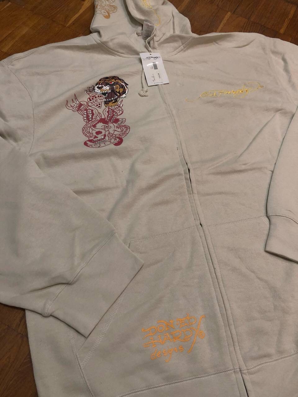 Christian Audigier × Ed Hardy × Vintage Ed hardy by Christian Audigier zip hoodie white Size US XXL / EU 58 / 5 - 5 Thumbnail
