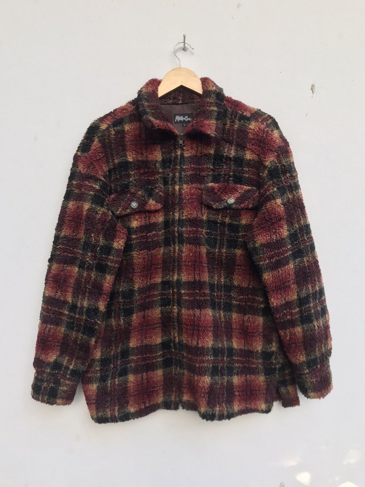 Vintage Designed in U.S.A Maui & Sons Colourful Sherpa Jacket Grailed