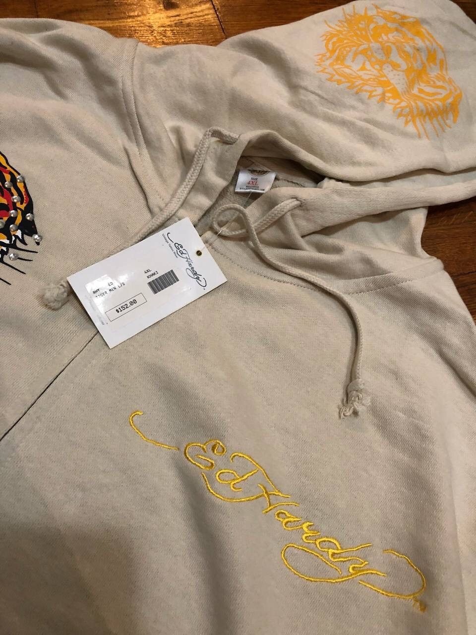 Christian Audigier × Ed Hardy × Vintage Ed hardy by Christian Audigier Hoodie Y2K Tattoo Tiger Logo Size US XXL / EU 58 / 5 - 7 Thumbnail