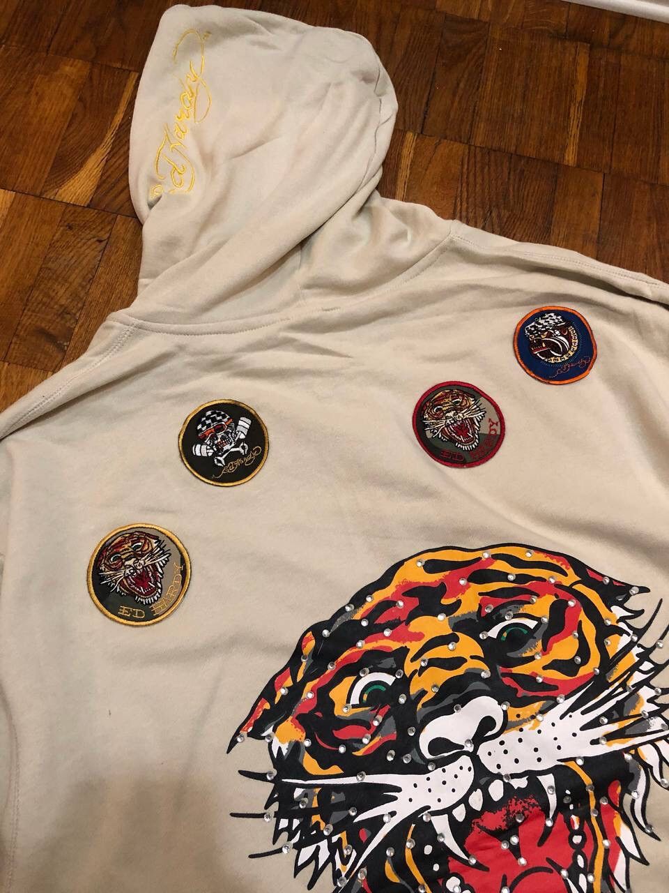 Christian Audigier × Ed Hardy × Vintage Ed hardy by Christian Audigier Hoodie Y2K Tattoo Tiger Logo Size US XXL / EU 58 / 5 - 5 Thumbnail