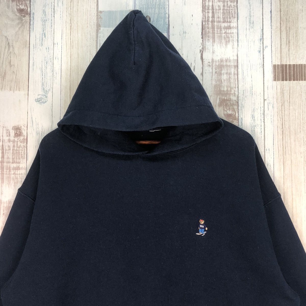 Vintage Vintage Bear USA Small Logo Hoodie Size US XL / EU 56 / 4 - 3 Thumbnail