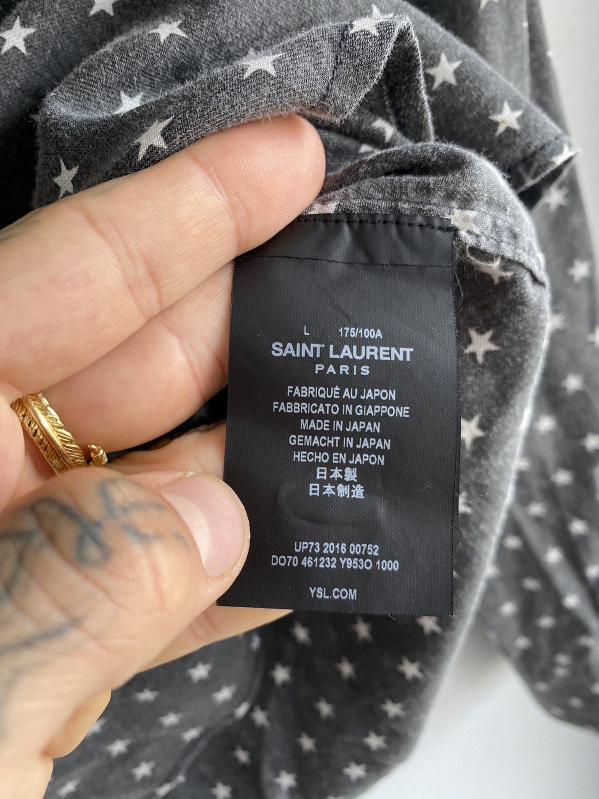 Hedi Slimane × Saint Laurent Paris SLP SS16 Surf Sound STAR Shirt EU38 Size US S / EU 44-46 / 1 - 9 Thumbnail