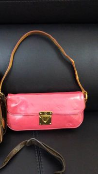 LOUIS VUITTON Vernis Alma BB Hand Bag 2way Pink M51925 LV Auth 31191A