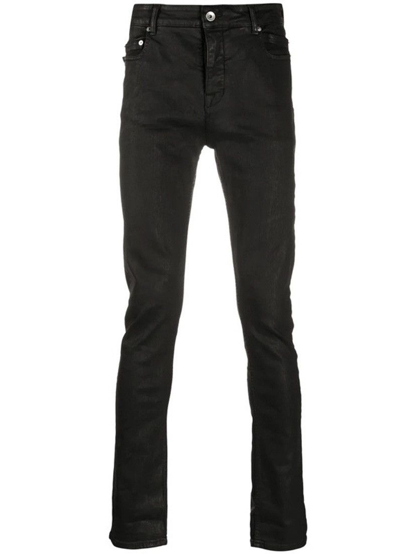 Rick Owens RICK OWENS WAXED DETROIT CUT DENIM JEANS Size US 28 / EU 44 - 1 Thumbnail