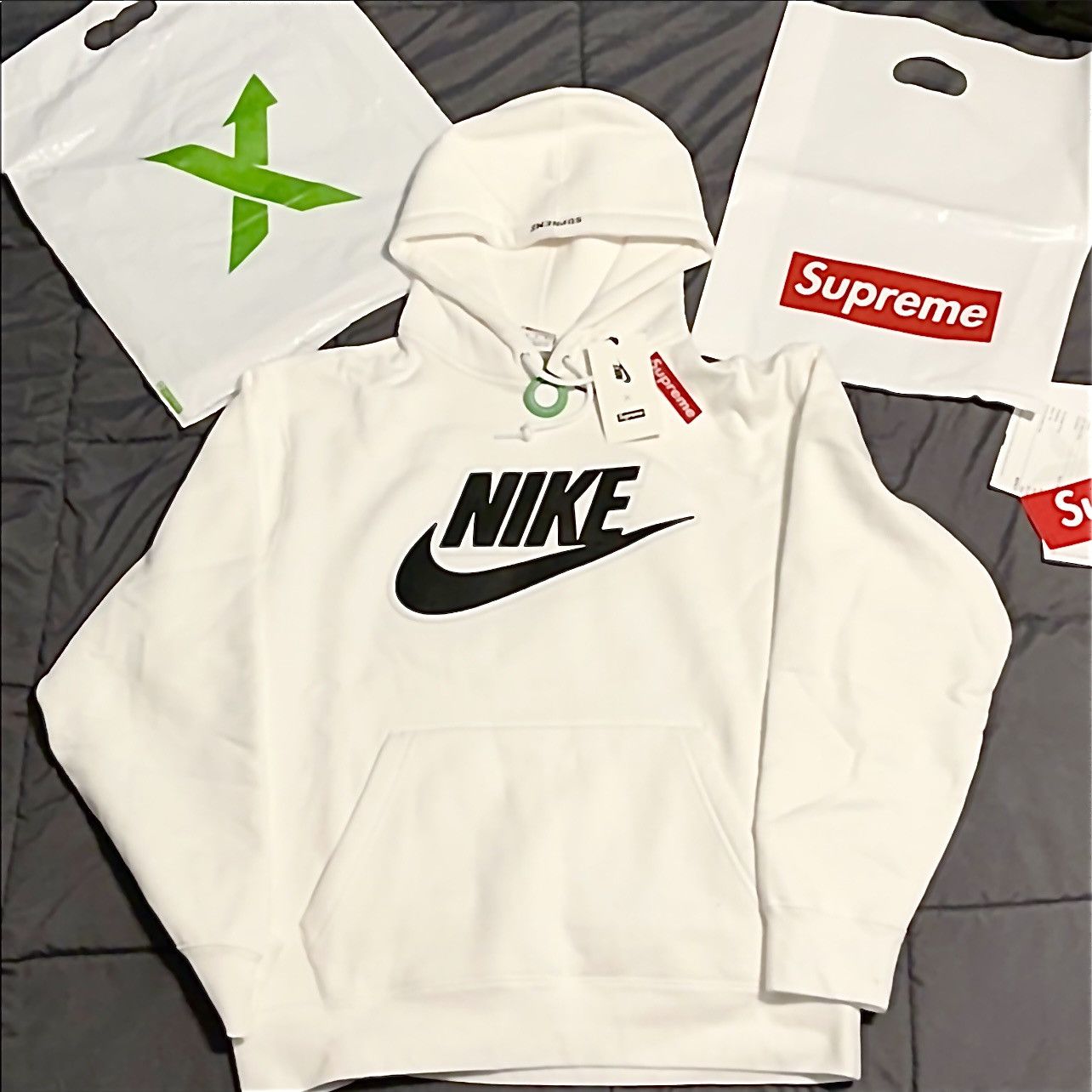 Supreme Nike Supreme Leather Applique Hoodie | Grailed