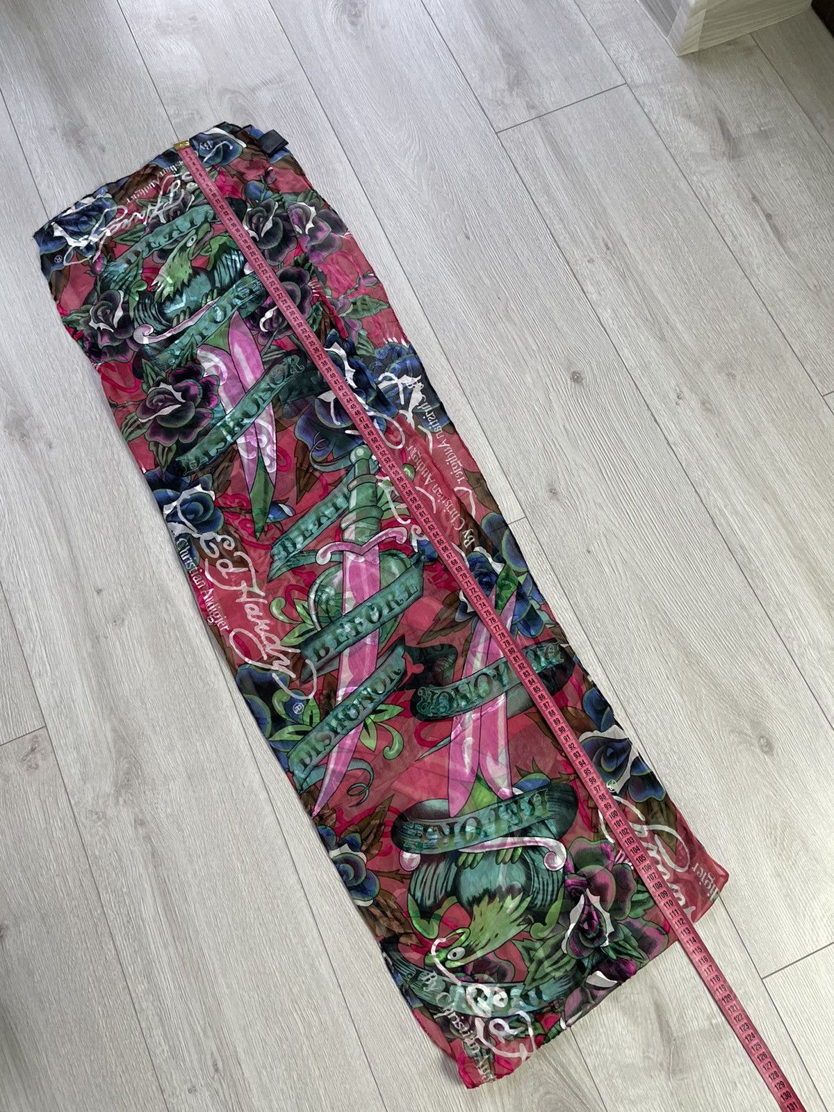 Christian Audigier × Ed Hardy × Vintage Ed Hardy Light Silk Mesh Scarf Size ONE SIZE - 3 Thumbnail