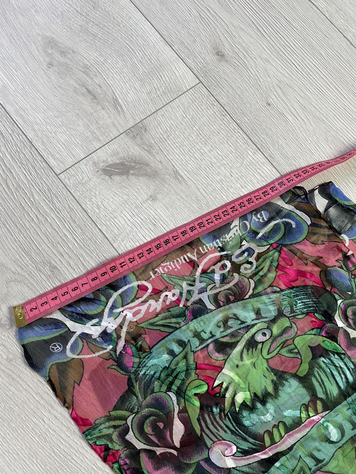 Christian Audigier × Ed Hardy × Vintage Ed Hardy Light Silk Mesh Scarf Size ONE SIZE - 4 Thumbnail