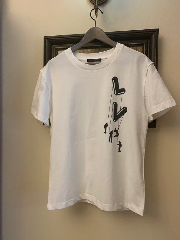 Louis Vuitton louis vuitton lv white logo tee | Grailed