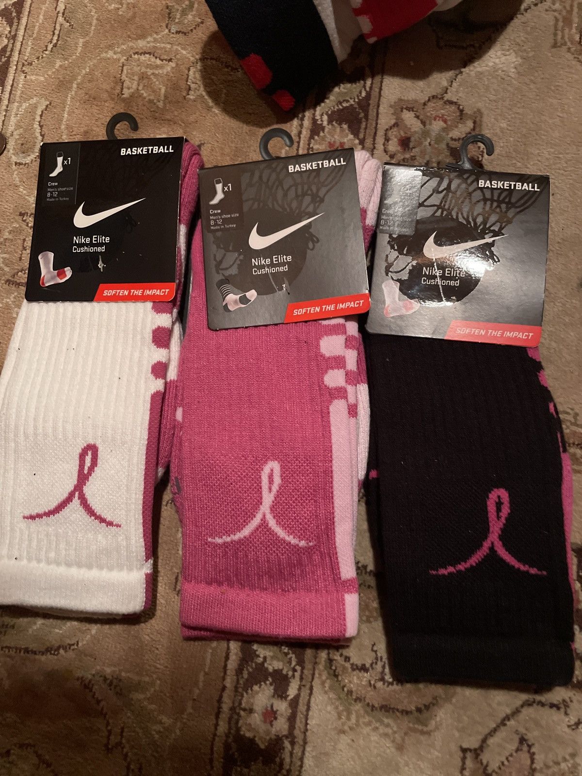 Nike nike elite socks 3 pairs breast cancer Grailed