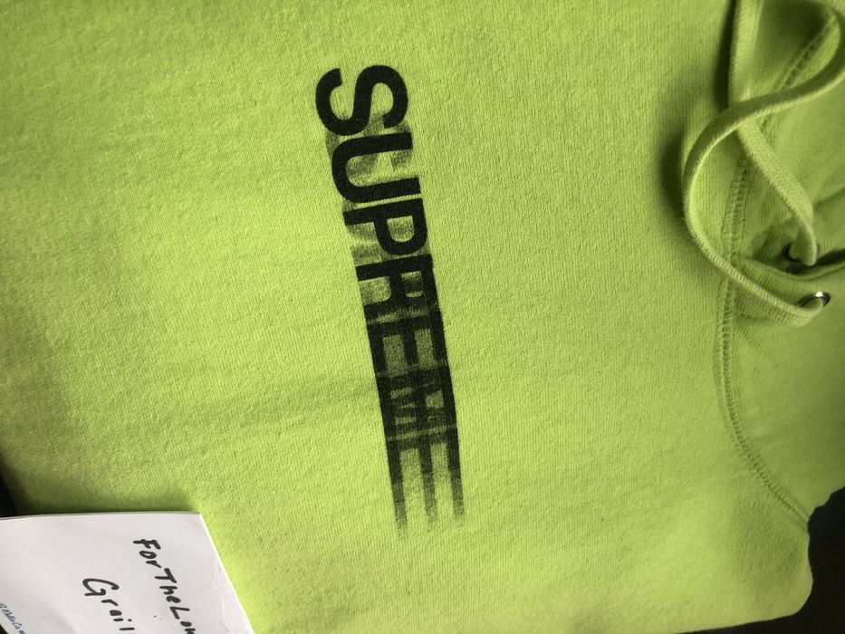 Supreme neon green online hoodie