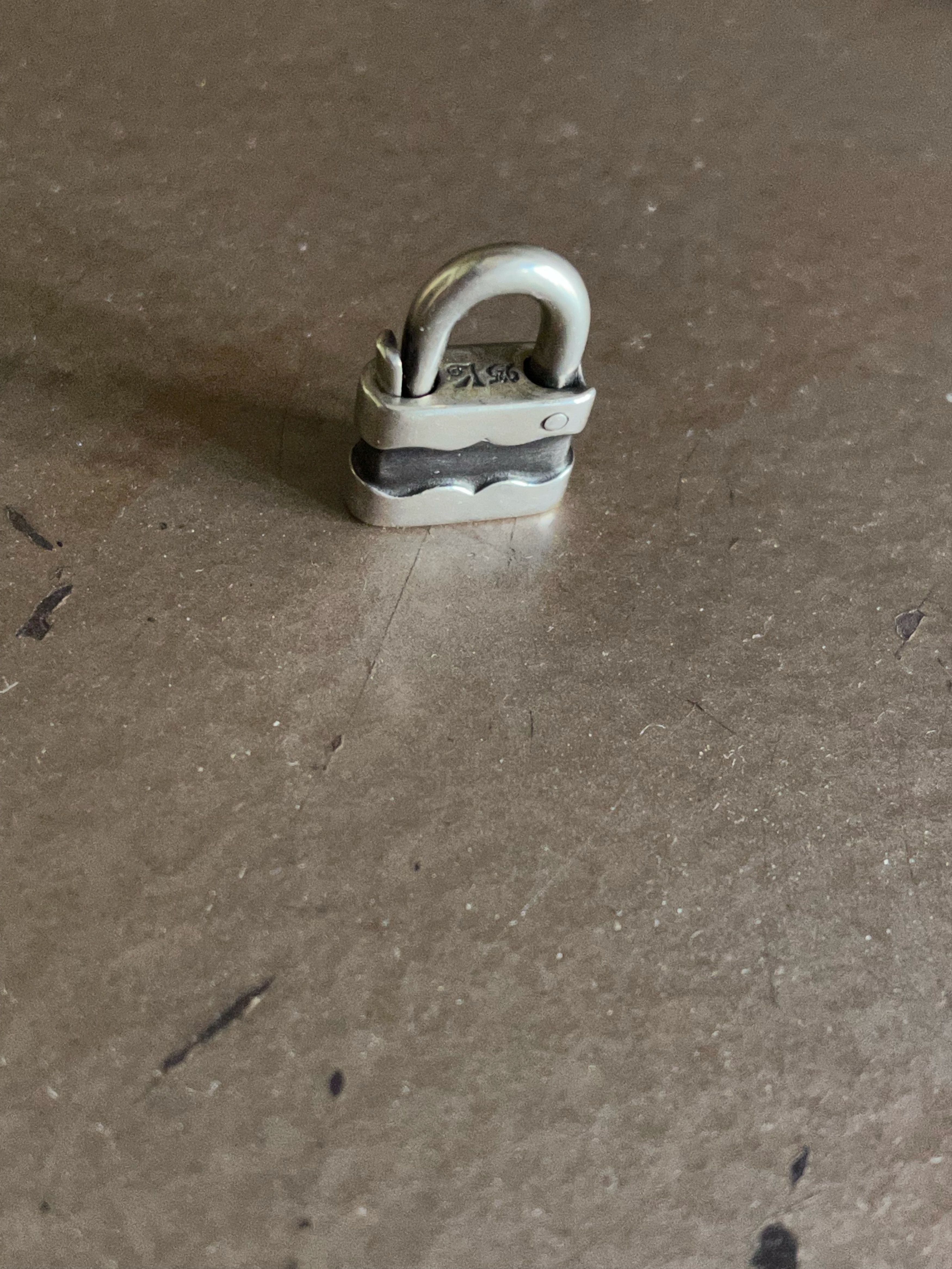 Lock pendant sterling silver