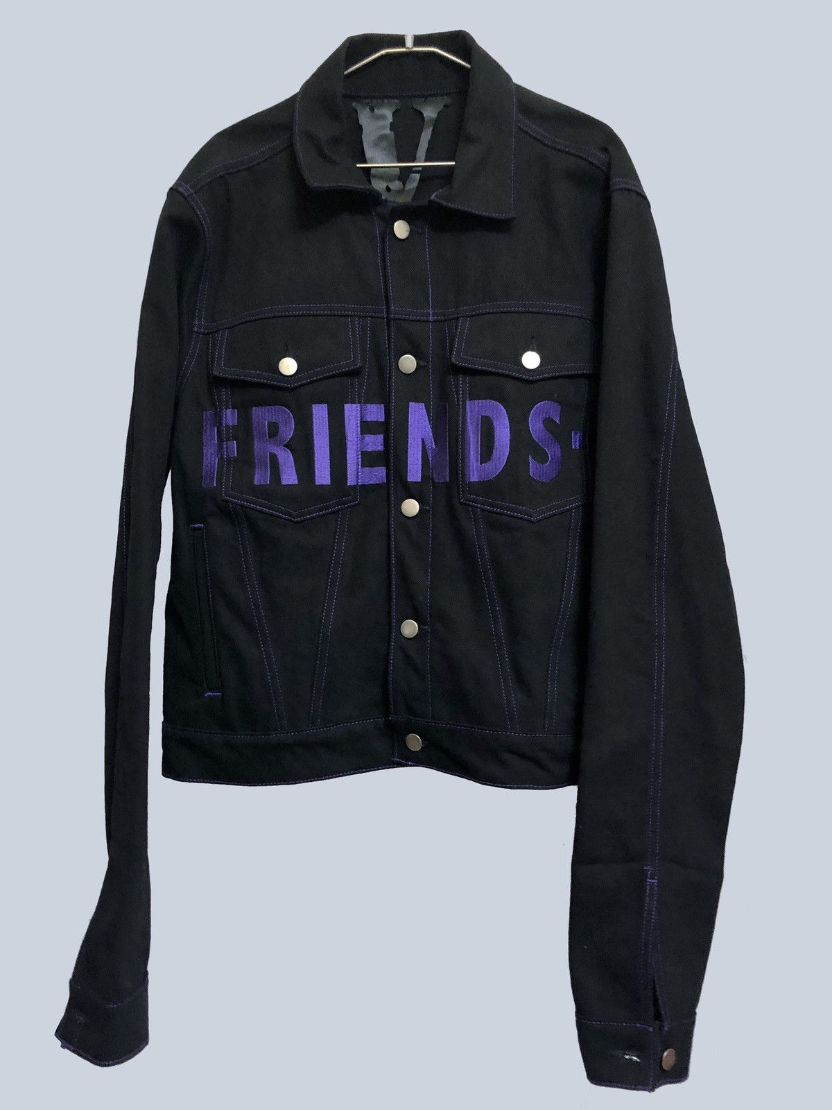 Vlone jean deals jacket purple