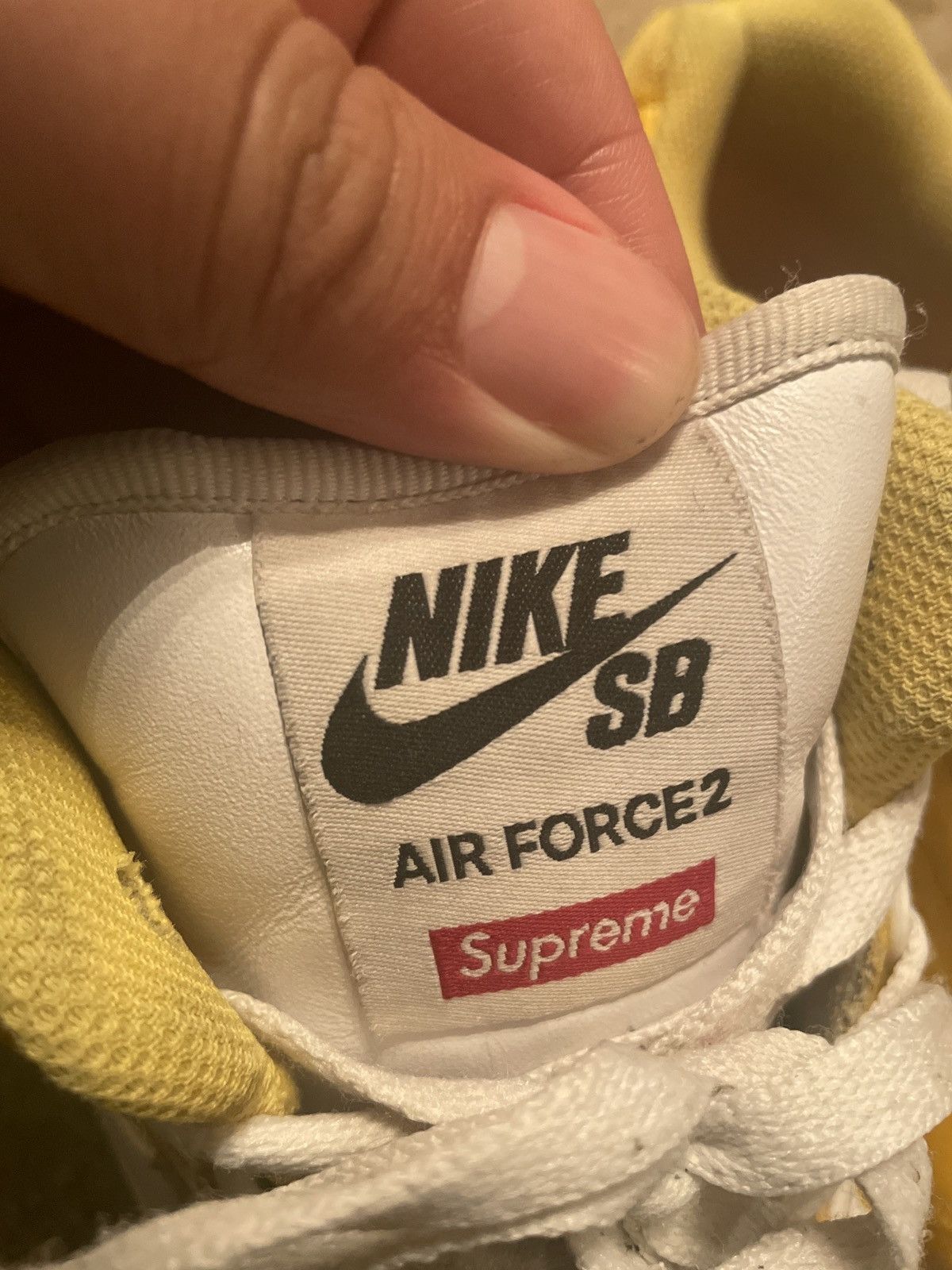 Nike × Supreme Supreme x Air Force 2 Yellow 2017 Size US 11 / EU 44 - 9 Thumbnail
