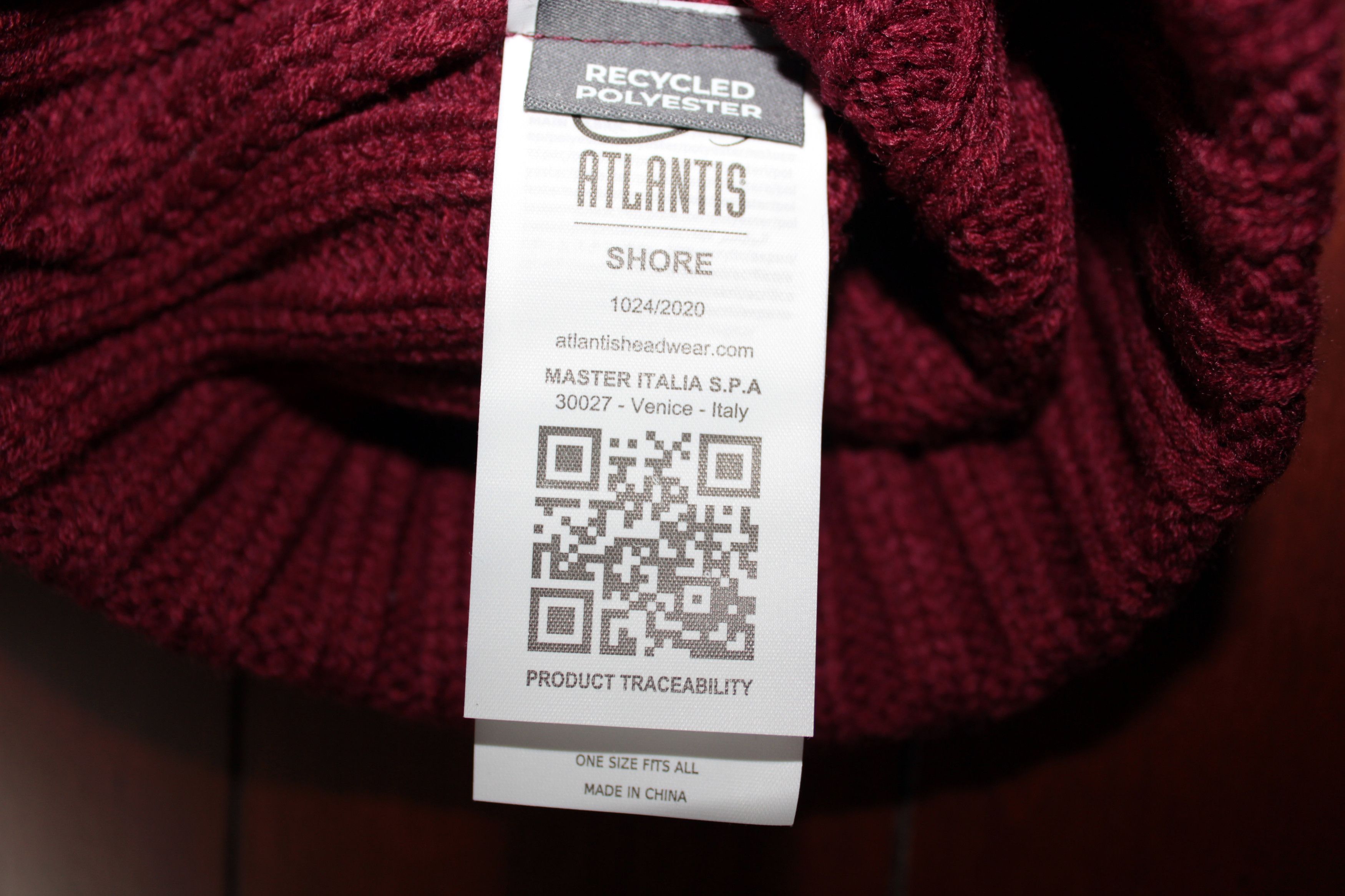 Bones TeamSESH Cable Knit Beanie (Maroon) Size ONE SIZE - 4 Thumbnail