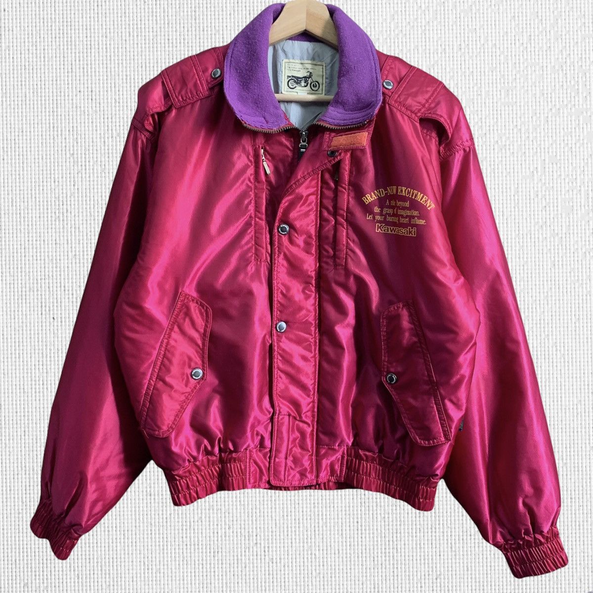 Vintage Vintage Kawasaki Racing Bomber Jacket Size US M / EU 48-50 / 2 - 1 Thumbnail