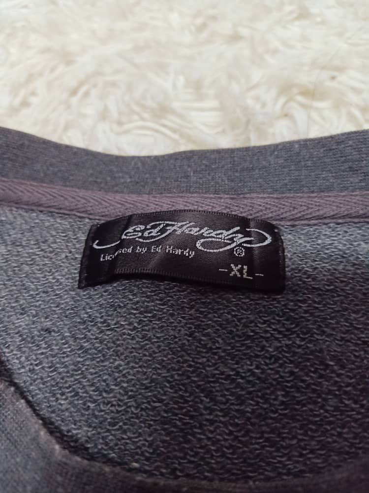 Christian Audigier ED HARDY RARE PRINTED RETRO SKULL BONE RIDER SWEATSHIRT Size US L / EU 52-54 / 3 - 7 Thumbnail