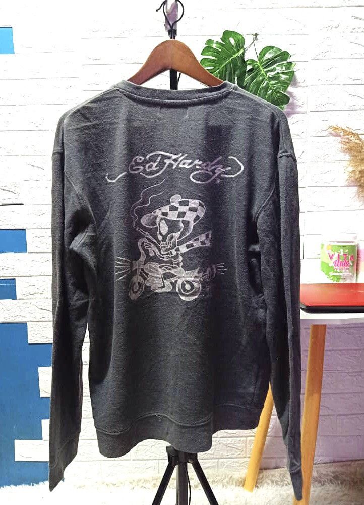 Christian Audigier ED HARDY RARE PRINTED RETRO SKULL BONE RIDER SWEATSHIRT Size US L / EU 52-54 / 3 - 1 Thumbnail