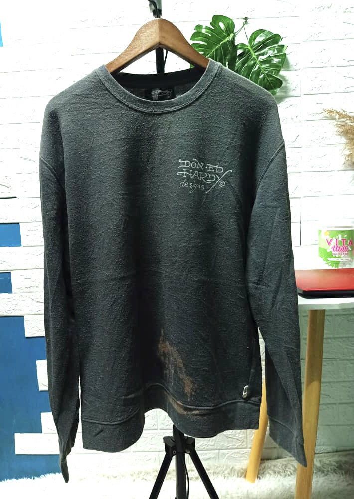 Christian Audigier ED HARDY RARE PRINTED RETRO SKULL BONE RIDER SWEATSHIRT Size US L / EU 52-54 / 3 - 3 Thumbnail