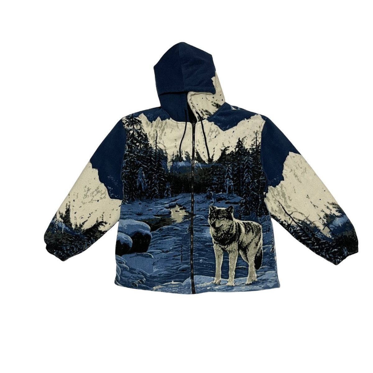 Designer × Japanese Brand VINTAGE FLEECE WOLF JACKET Size US XL / EU 56 / 4 - 1 Thumbnail