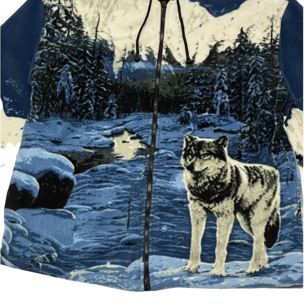 Designer × Japanese Brand VINTAGE FLEECE WOLF JACKET Size US XL / EU 56 / 4 - 2 Thumbnail