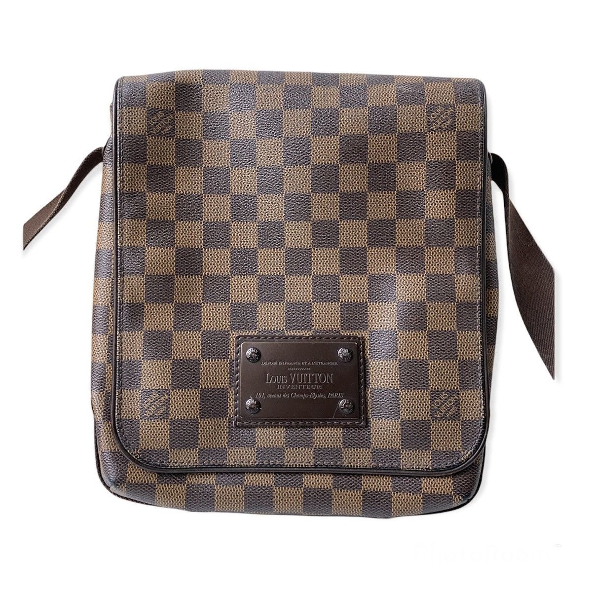Louis Vuitton LOUIS VUITTON Damier Canvas Brooklyn Brown PM Messenger Bag Size ONE SIZE - 1 Thumbnail