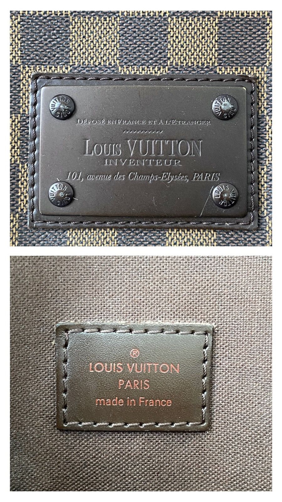 Louis Vuitton LOUIS VUITTON Damier Canvas Brooklyn Brown PM Messenger Bag Size ONE SIZE - 6 Thumbnail