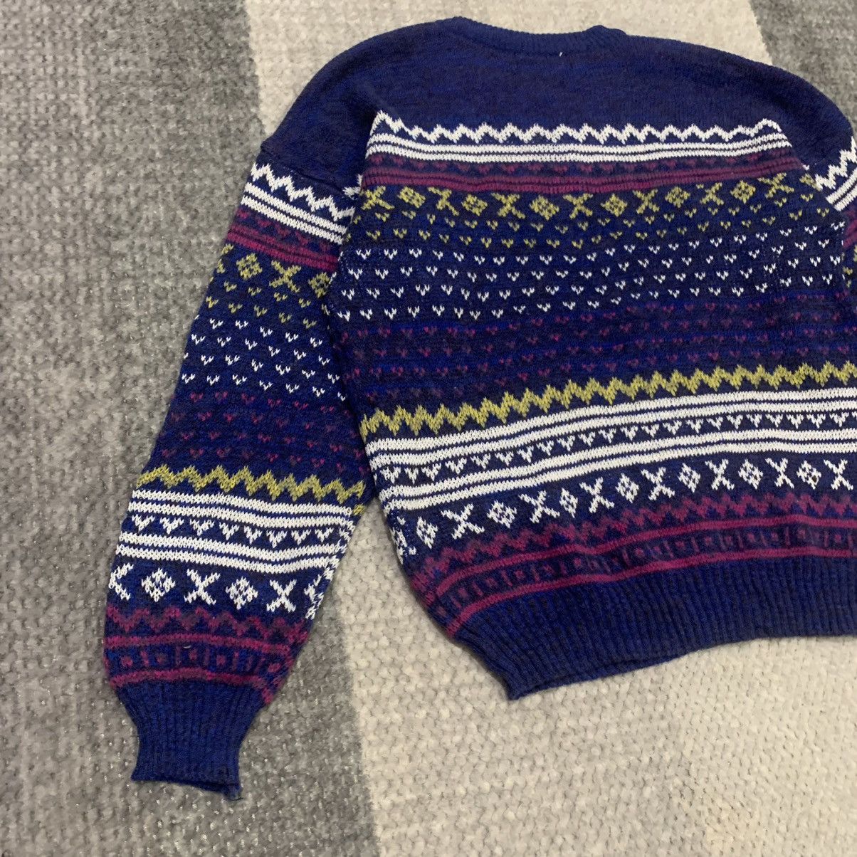 Aran Isles Knitwear × Valentino COMO VALENTINO Aran Fair Isle Pure Knitwear Pullover Sweater Size US M / EU 48-50 / 2 - 11 Thumbnail